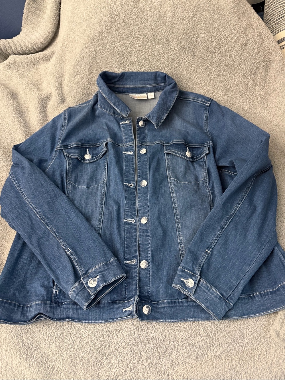 Belle by Kim Gravel Medium Blue Denim Jacket size 1x